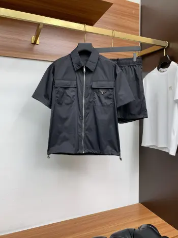 Spring and summer new casual shorts set Replica Prada Shirts