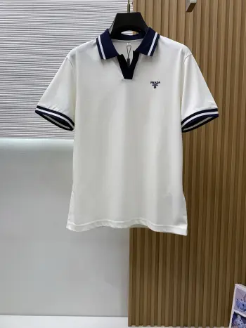 Spring and Summer New Fine Stripe Pique Business Polo Replica Dior Tshirts and Polos