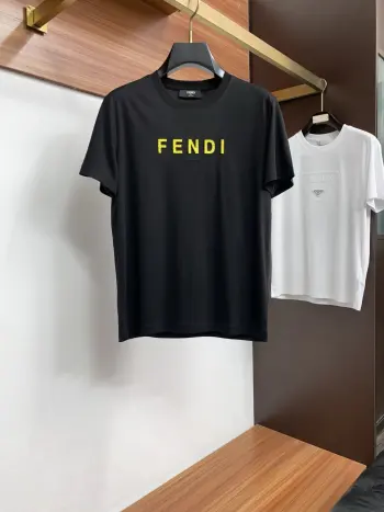 Latest round neck short sleeve Replica Fendi Tshirts and Polos
