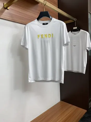 Latest round neck short sleeve Replica Fendi Tshirts and Polos