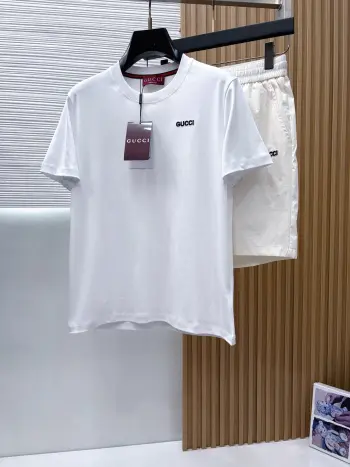 Latest round neck short sleeve set Replica Gucci Tshirts and Polos