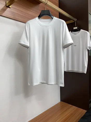 New Silk Cotton Short Sleeve Replica Zegna Tshirts and Polos