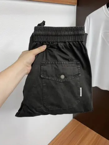 Spring and summer new linen drawstring casual pants Replica Balenciaga Pants and Trousers