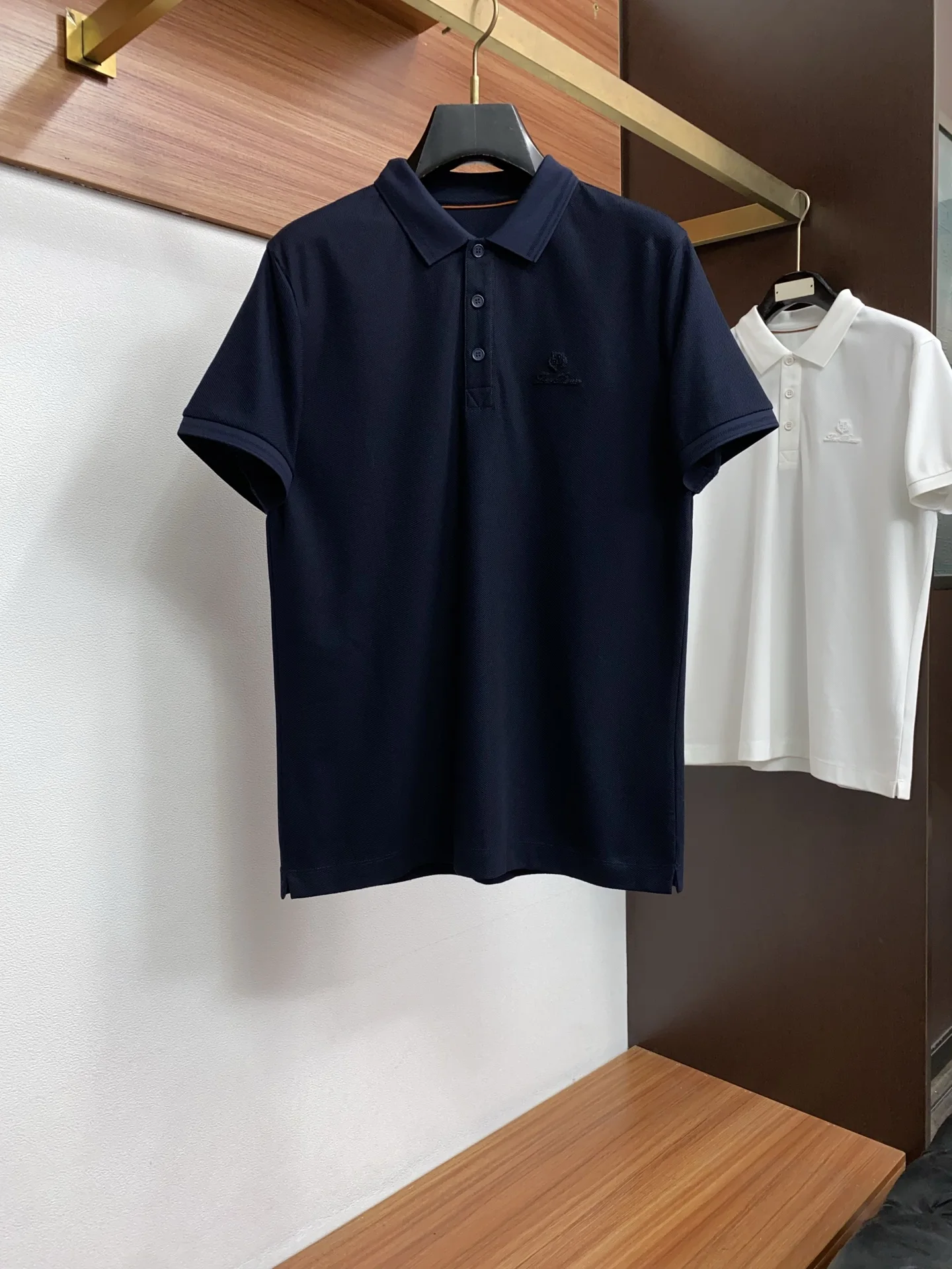Loro Piana Spring and Summer New Fine Striped Pique Business Polo Loro Piana Spring and Summer New Fine Striped Pique Business Polo