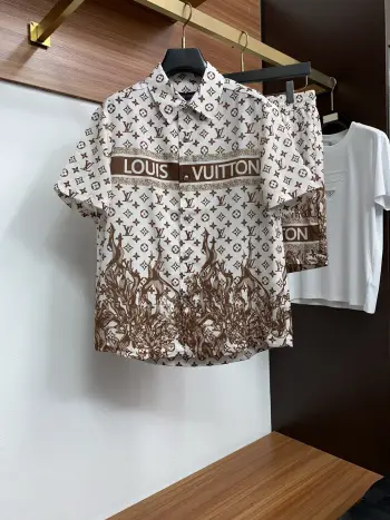 Spring and summer new casual shorts set Replica Louis Vuitton Shirts