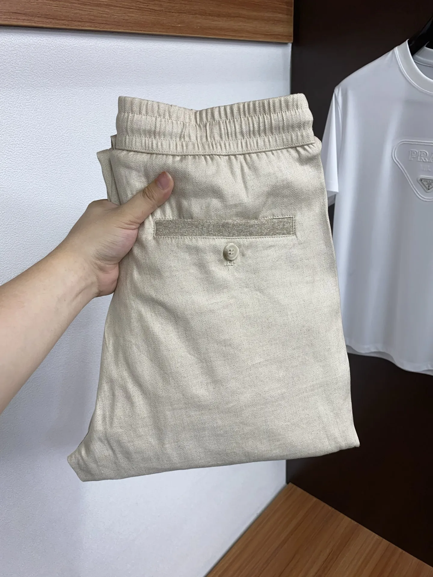 Loro Piana Spring and summer new linen drawstring casual pants