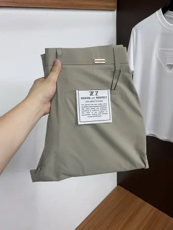 High-quality linen-cotton fabric fashionable casual pants Replica Zegna Pants and Trousers