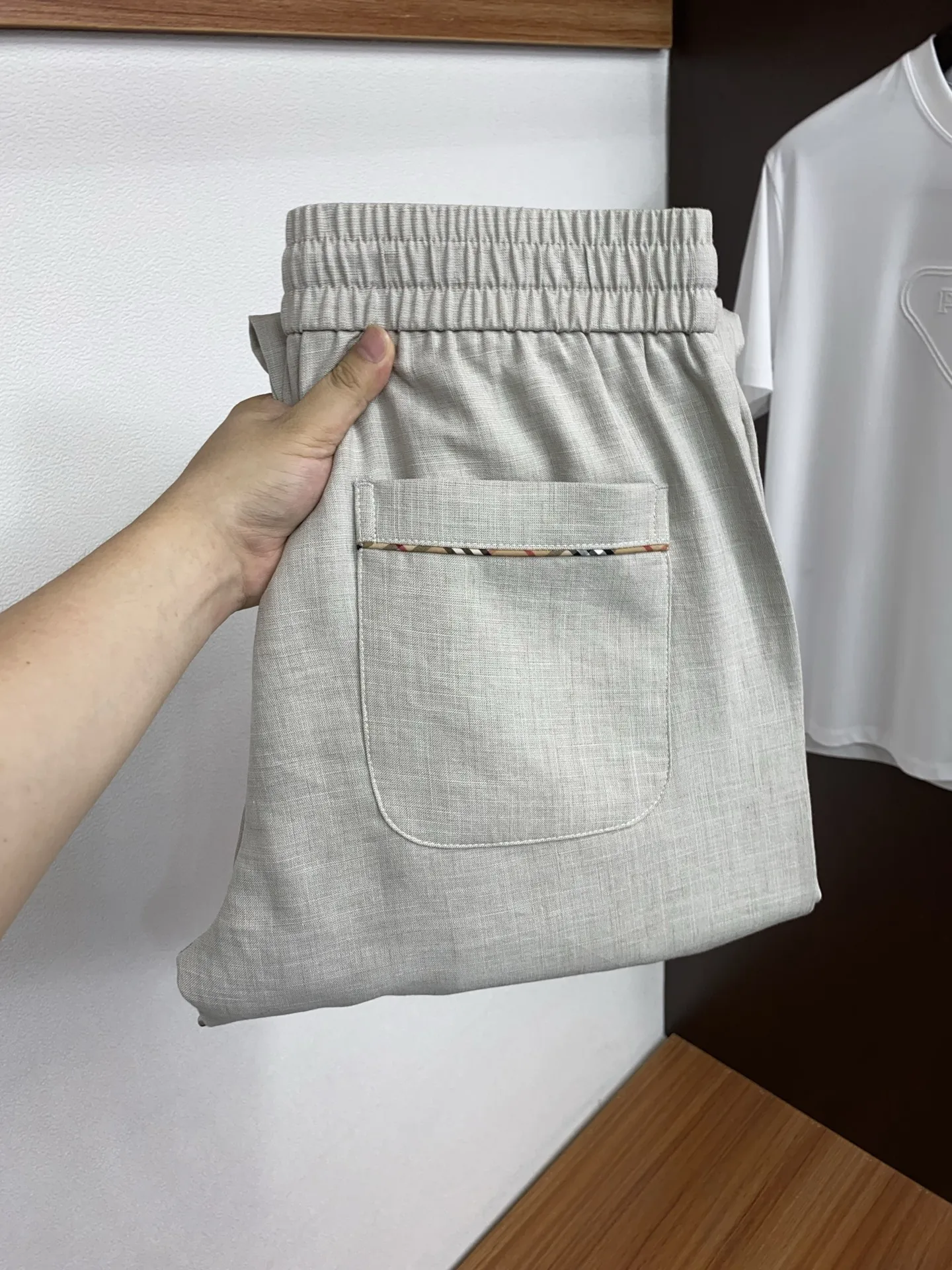 Burberry High-quality linen-cotton fabric fashionable casual pants