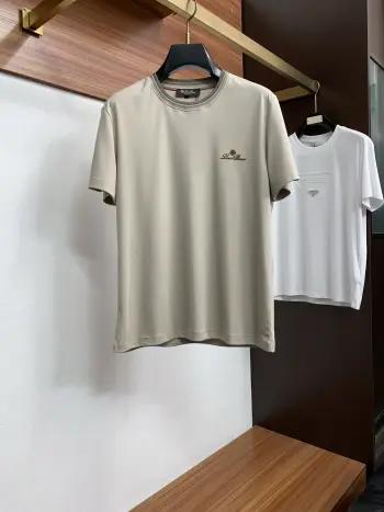 New Silk Cotton Short Sleeve Replica Loro Piana Tshirts and Polos