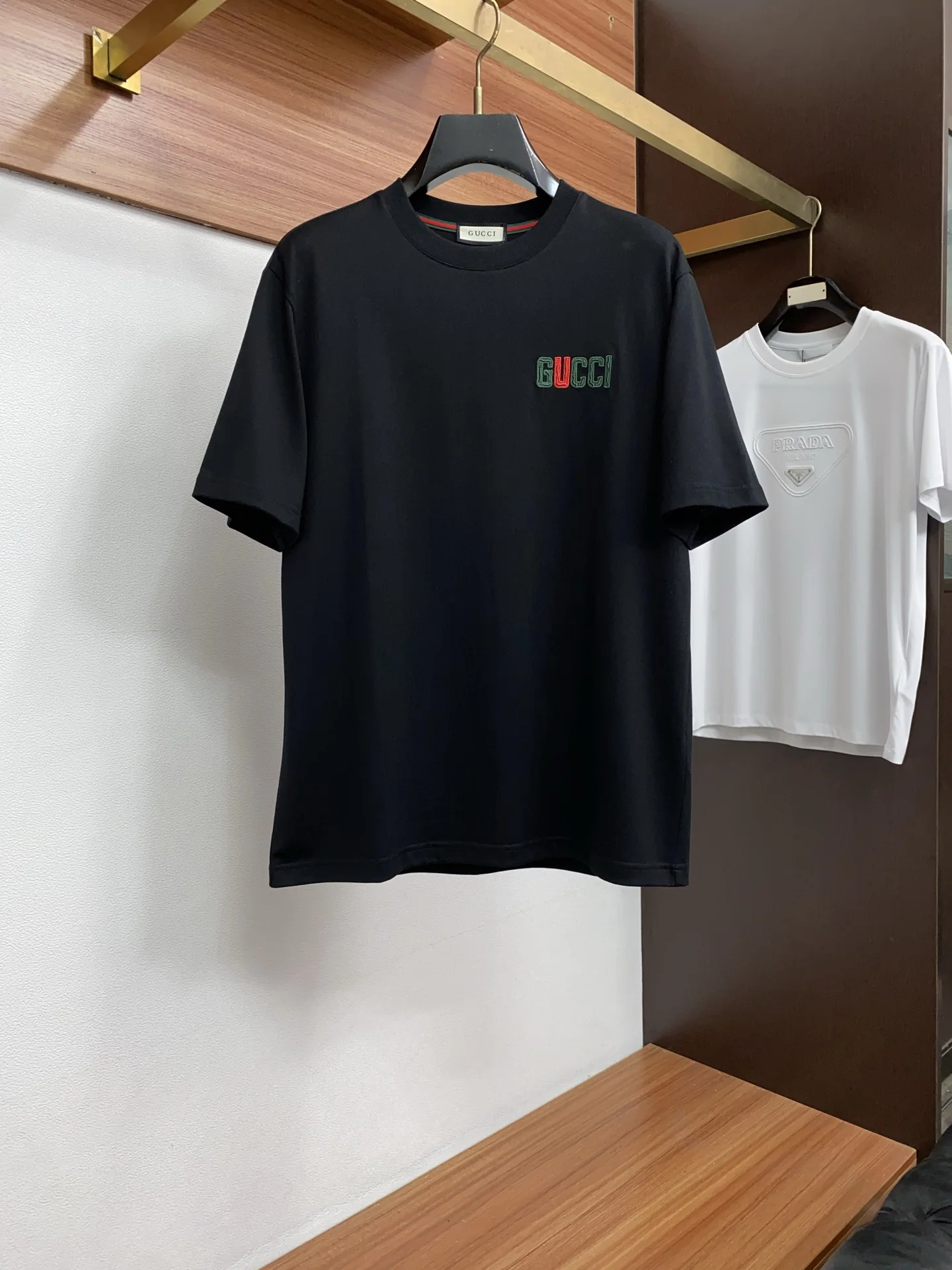 Gucci Spring and summer new silk-like round neck short sleeve