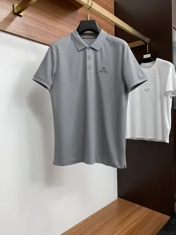 Spring and Summer New Fine Stripe Pique Business Polo Replica Loro Piana Tshirts and Polos