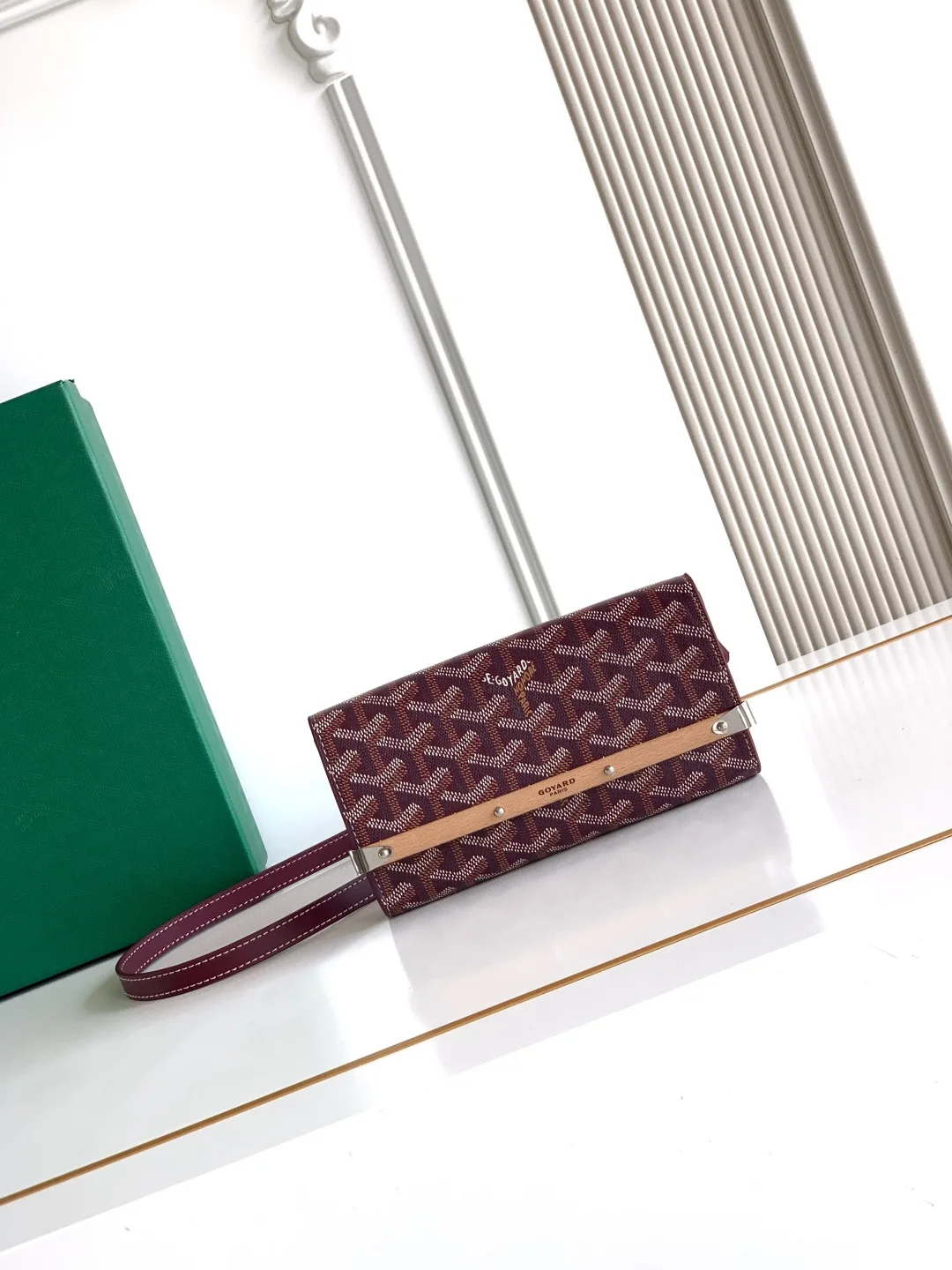 Goyard 6112 luggage wooden strip bag women s crossbody bag Goyard 6112 luggage wooden strip bag women s crossbody bag