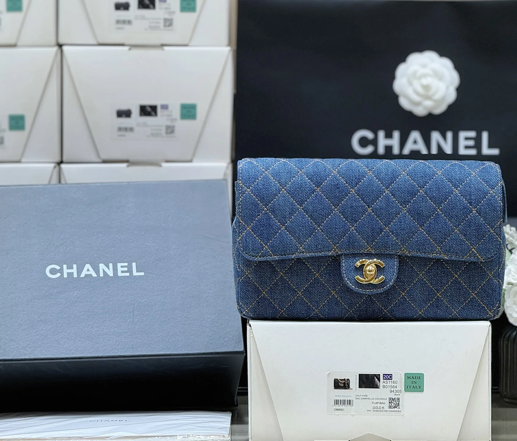 Chanel AS6828 Authentic Denim Women s Backpack Chanel AS6828 Authentic Denim Women s Backpack