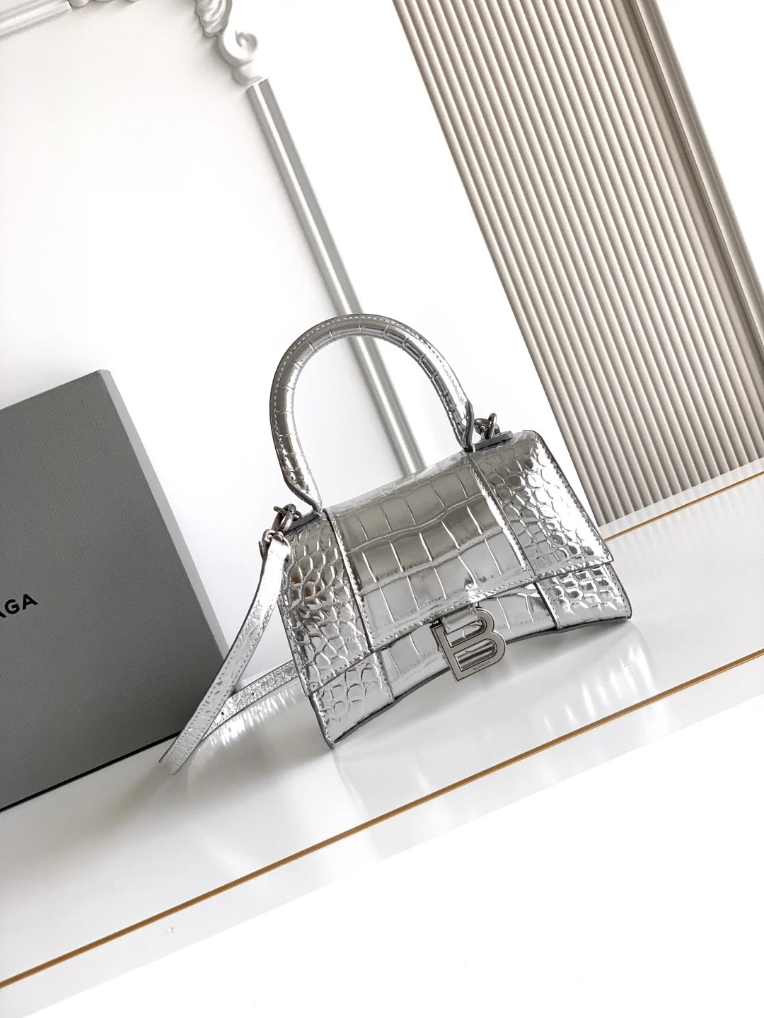 Balenciaga 8896 Plain Black New Hourglass Bag Women s Crossbody Bag Balenciaga 8896 Plain Black New Hourglass Bag Women s Crossbody Bag