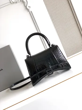 8896 Plain Black New Hourglass Bag Women s Crossbody Bag Replica Balenciaga womens bags