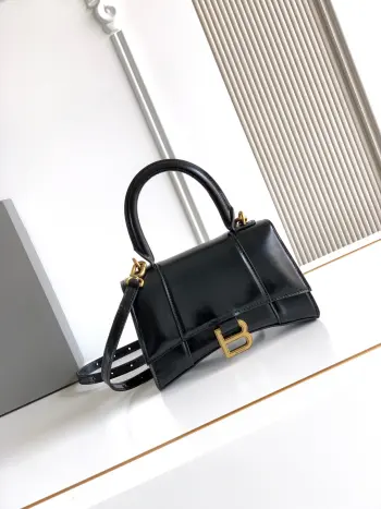 8896 Plain Black New Hourglass Bag Women s Crossbody Bag Replica Balenciaga womens bags