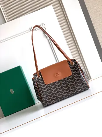 6685 Foldable Leather Flap Bag Women s Shoulder Bag Replica Goyard womens bags