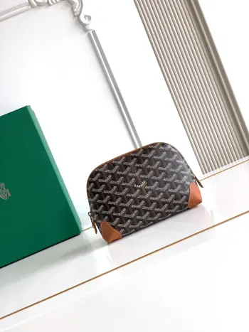 6107 Top Round Makeup Bag Women s Clutch Replica Goyard womens bags