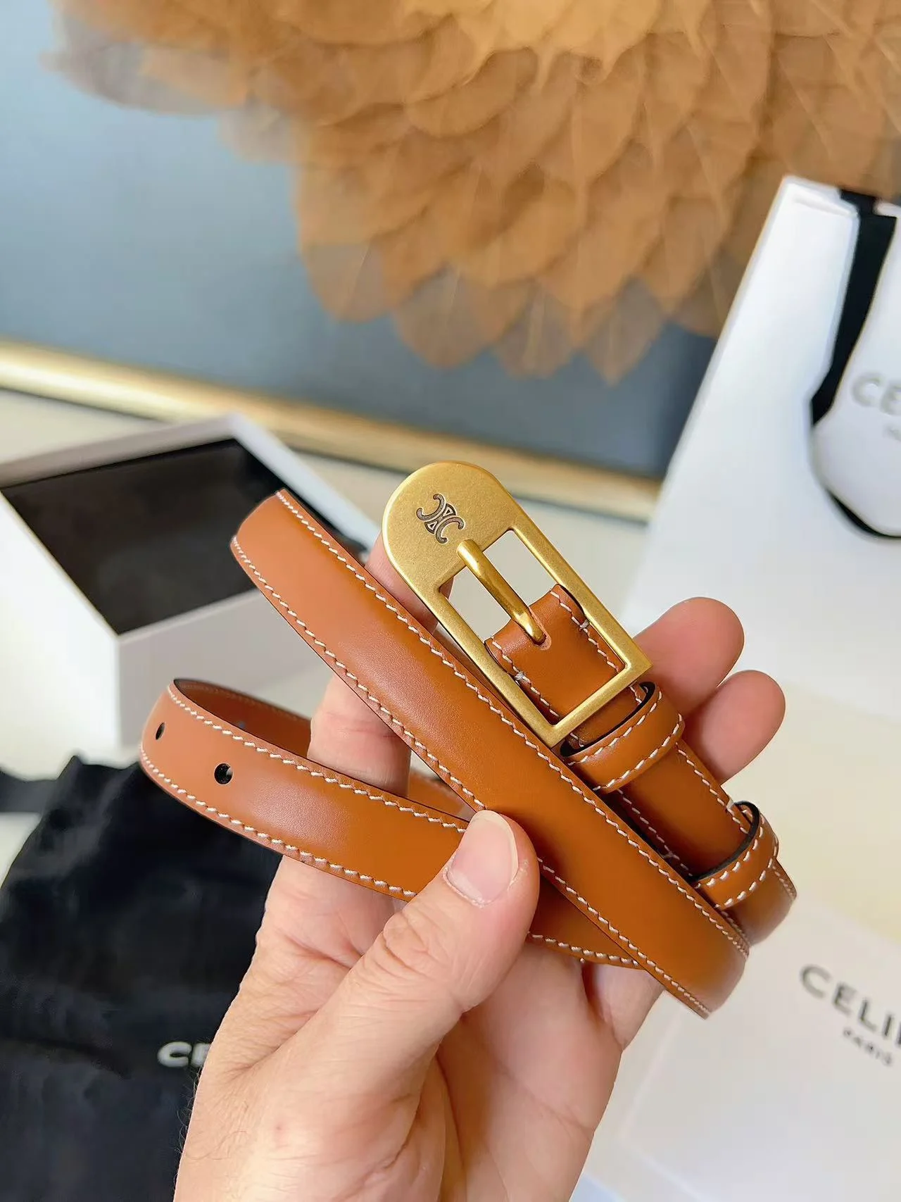 Celine Men s Reversible Leather Belt Celine Men s Reversible Leather Belt
