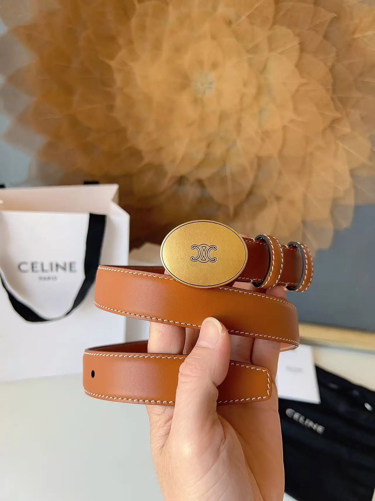 Celine Double-sided imported top layer cowhide belt Celine Double-sided imported top layer cowhide belt