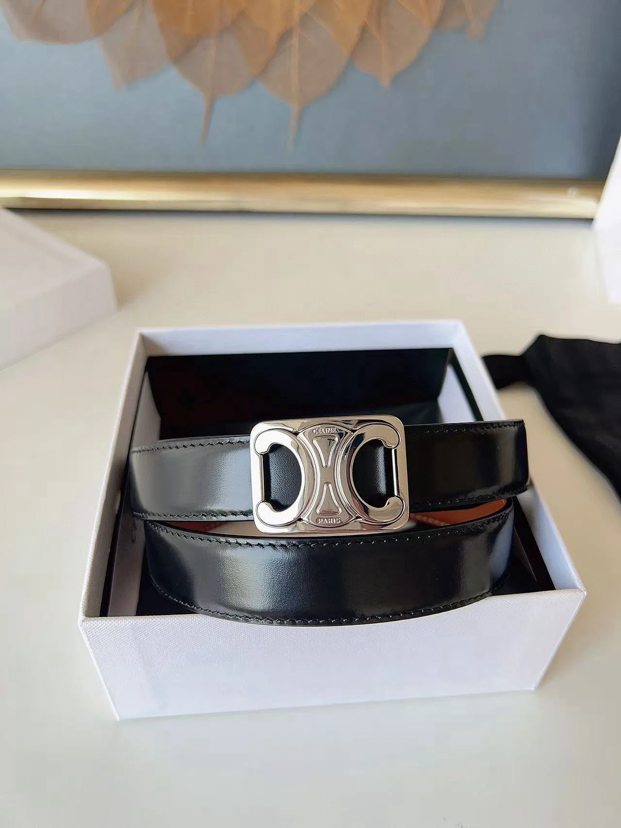 Celine Men s Reversible Leather Belt Celine Men s Reversible Leather Belt