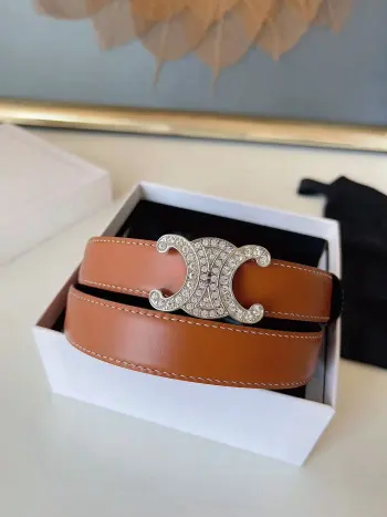 Men s Reversible Leather Belt Replica Celine Womens Belts