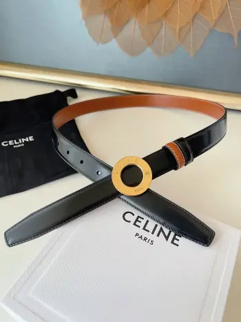 Men s Reversible Leather Belt Replica Celine Mens Belts