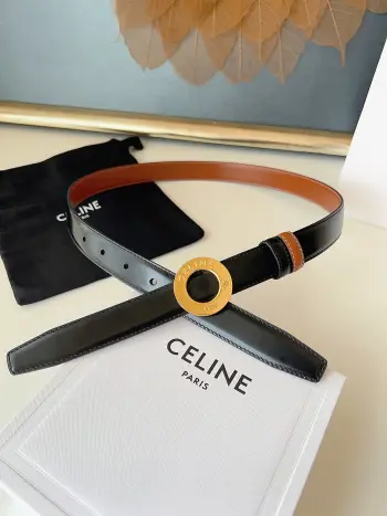 Men s Reversible Leather Belt Replica Celine Mens Belts
