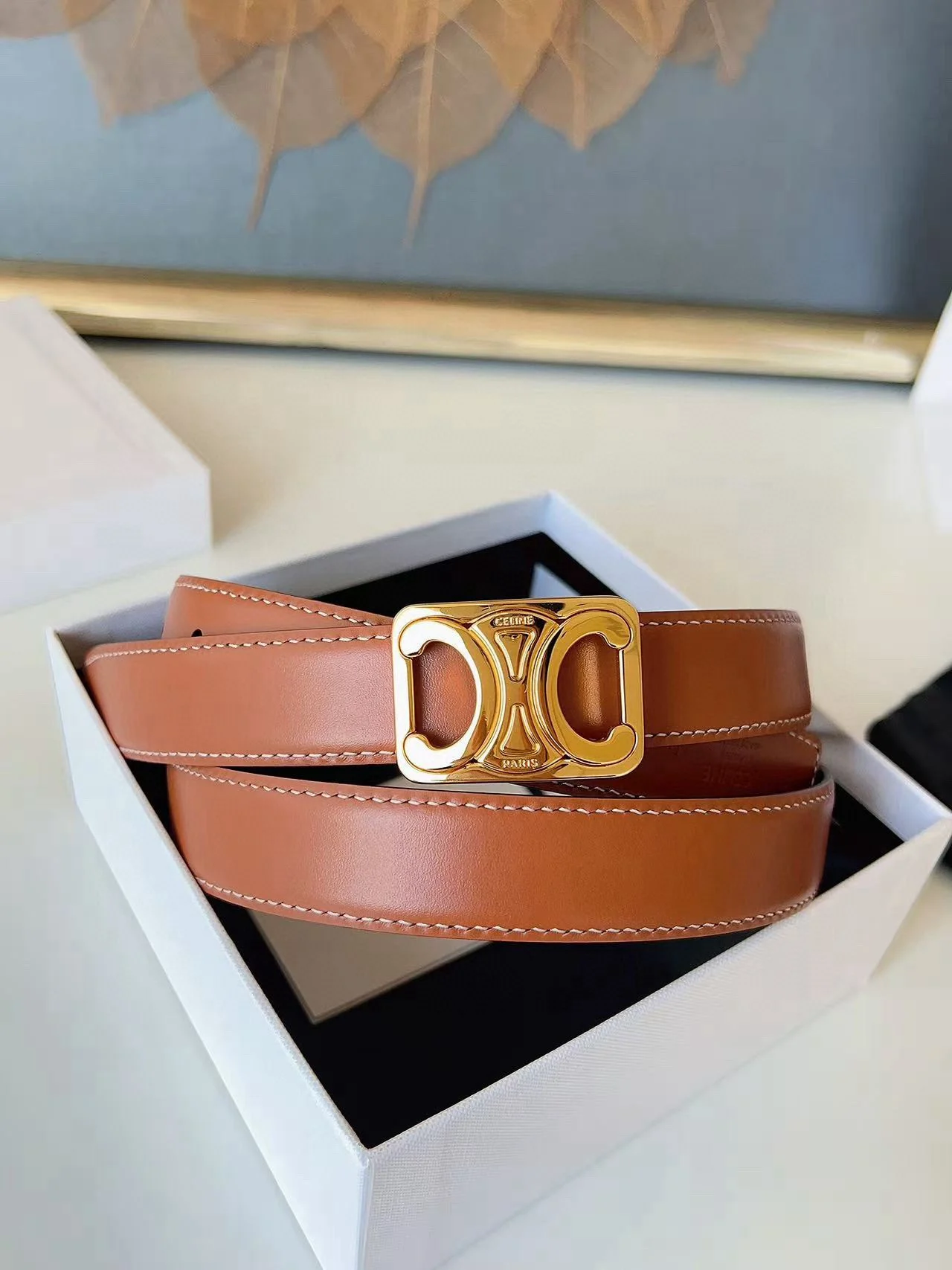 Celine Men s Reversible Leather Belt