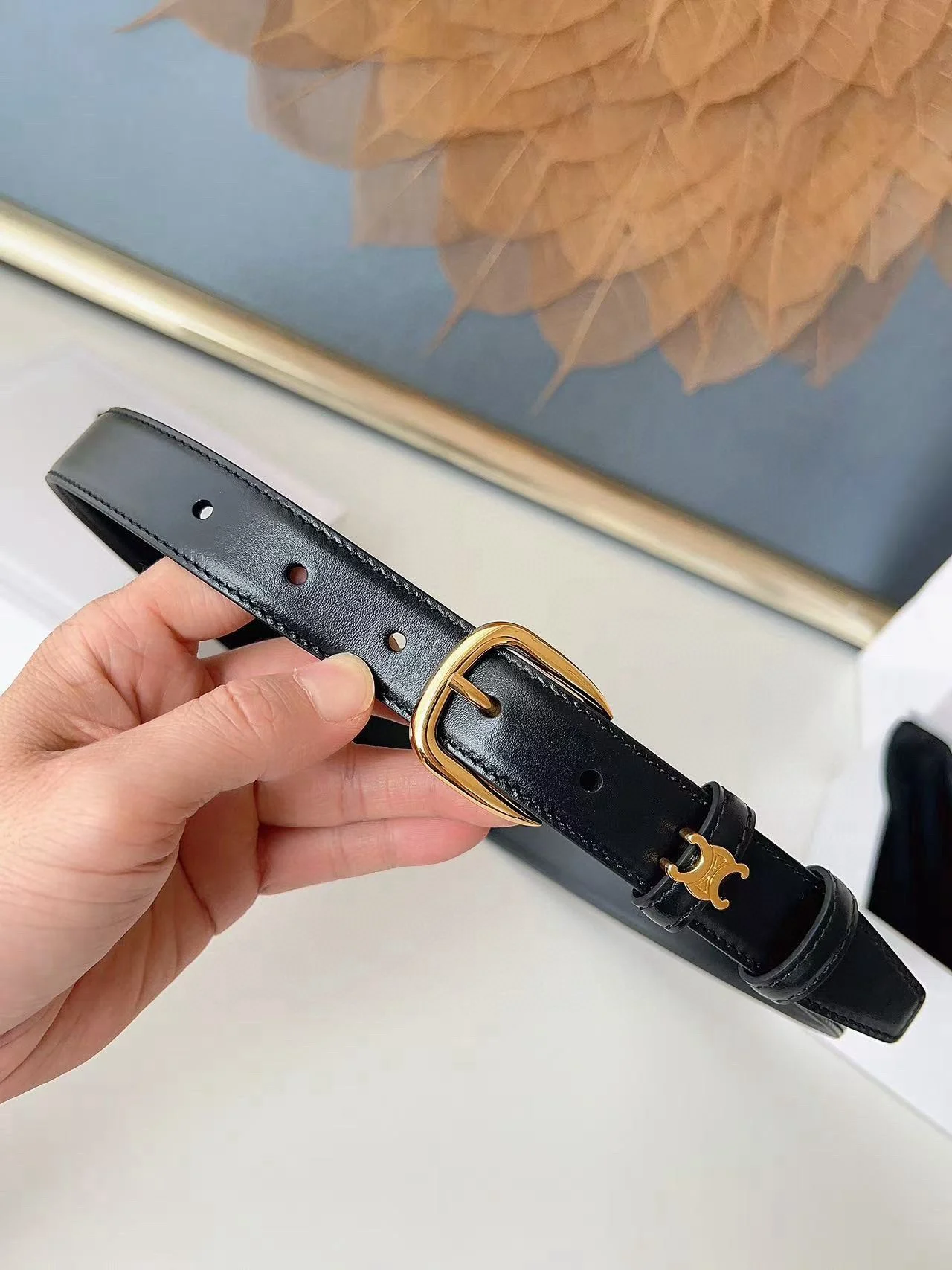 Celine Men s Reversible Leather Belt