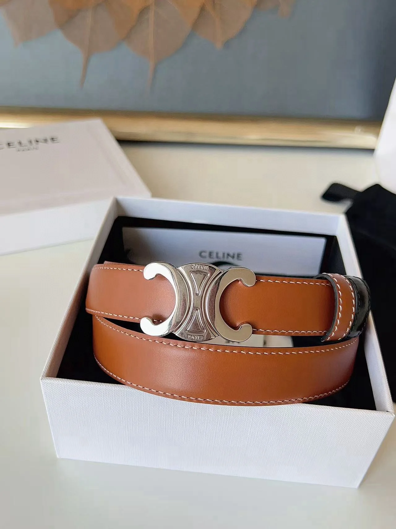 Celine Men s Reversible Leather Belt Celine Men s Reversible Leather Belt