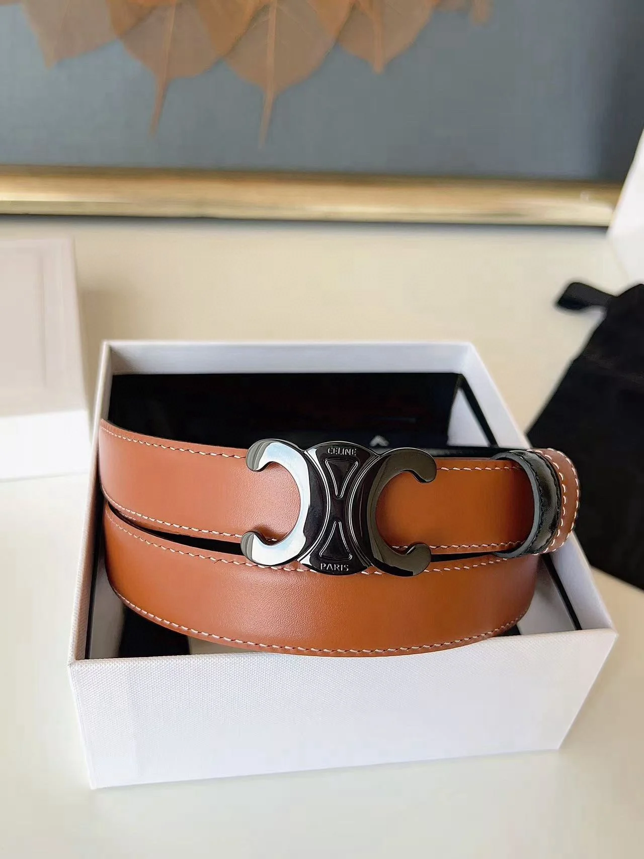 Celine Men s Reversible Leather Belt Celine Men s Reversible Leather Belt