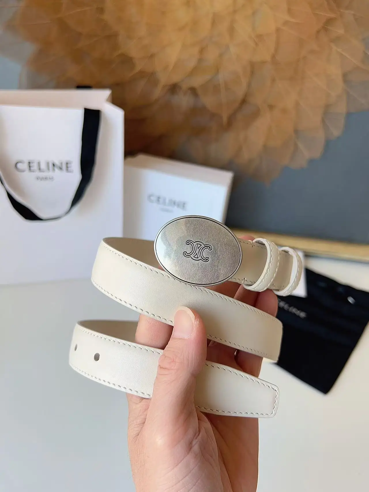 Celine Double-sided imported top layer cowhide belt Celine Double-sided imported top layer cowhide belt