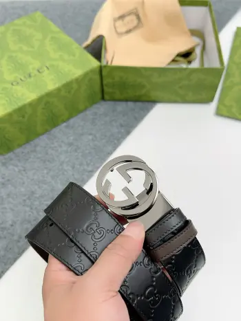 Men s Reversible Leather Belt Replica Gucci Mens Belts
