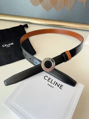 Men s Reversible Leather Belt Replica Celine Mens Belts