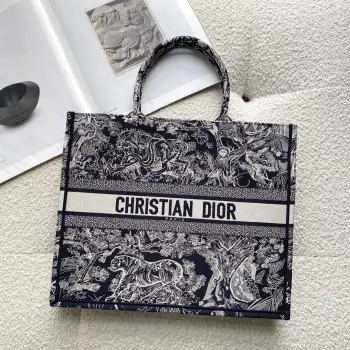8001 Black and White Tiger Shopping Bag Women s Tote Bag Replica Dior womens bags