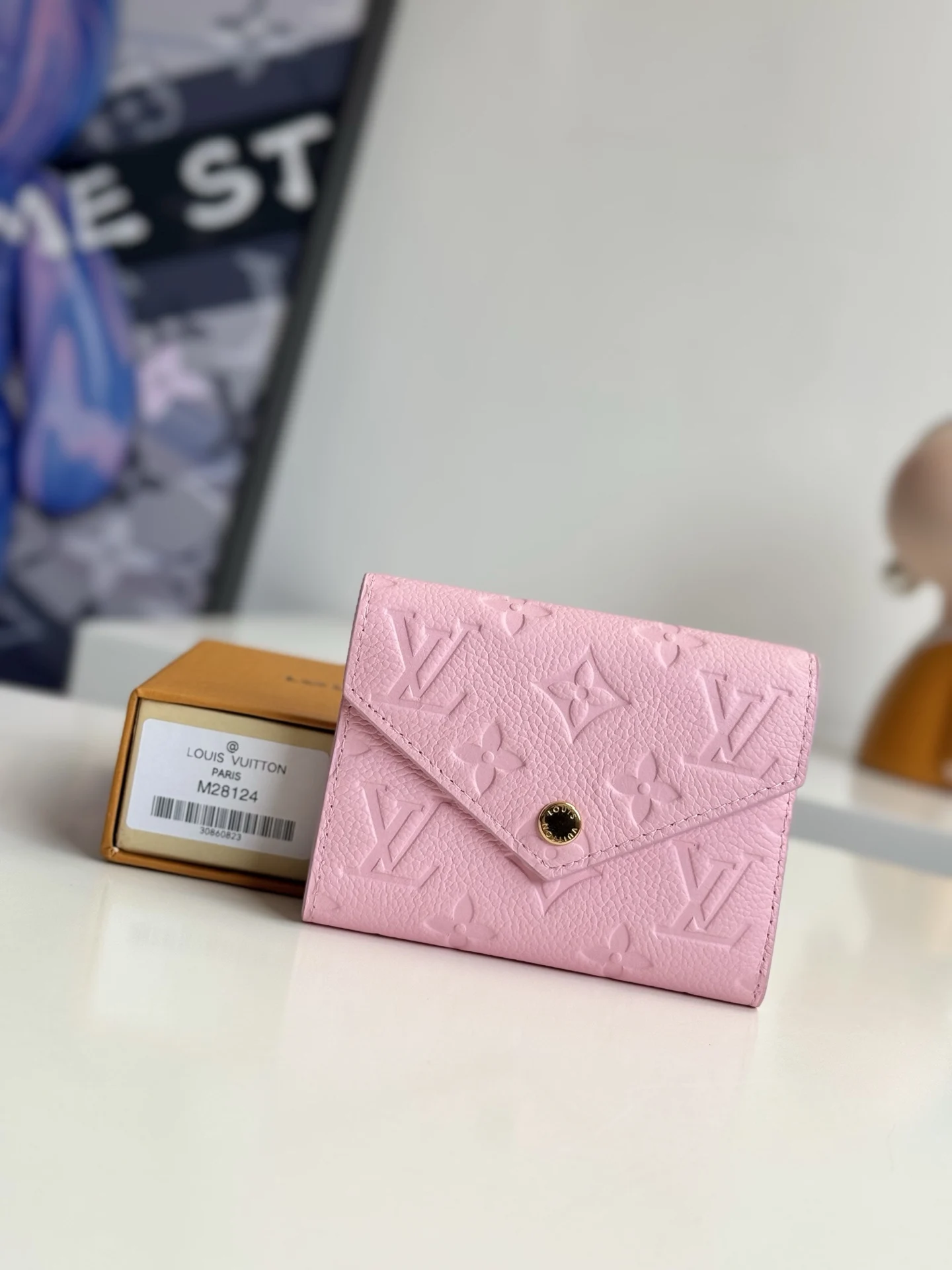 Louis Vuitton M28124 Pink Leather Card Holder Card Holder