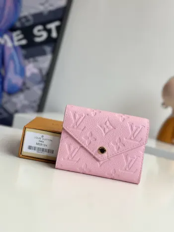 M28124 Pink Leather Card Holder Card Holder Replica Louis Vuitton wallets