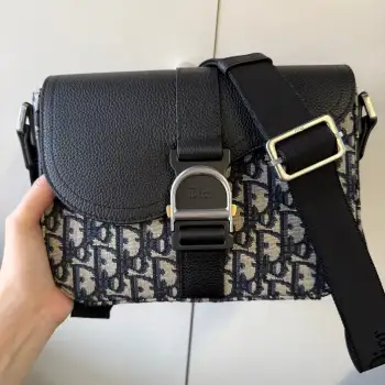 Saddle Flap Messenger Bag Men s Crossbody Bag Replica Dior mens bags