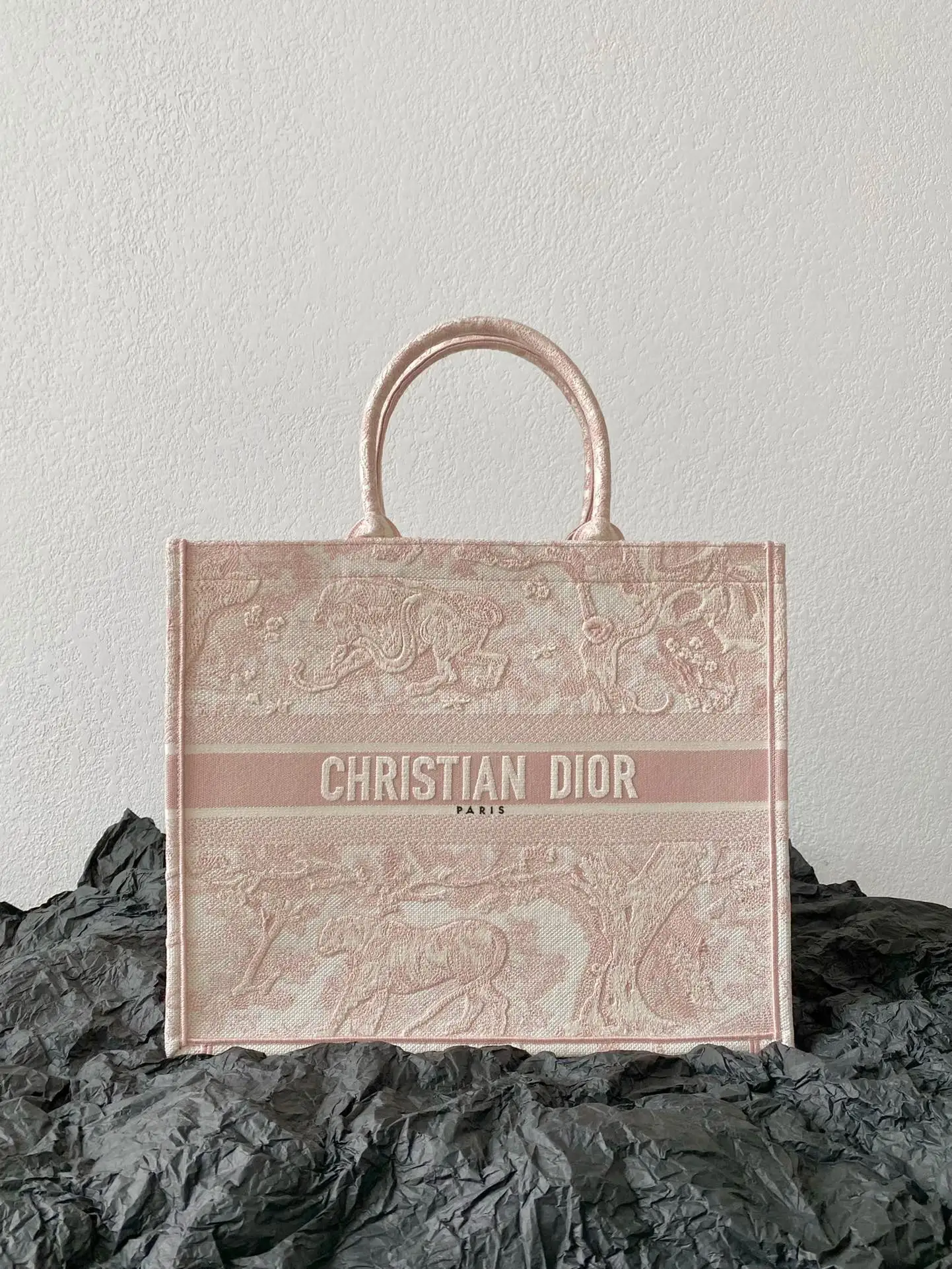 Dior 8001 Pink Tiger Shopping Bag Women s Tote Bag