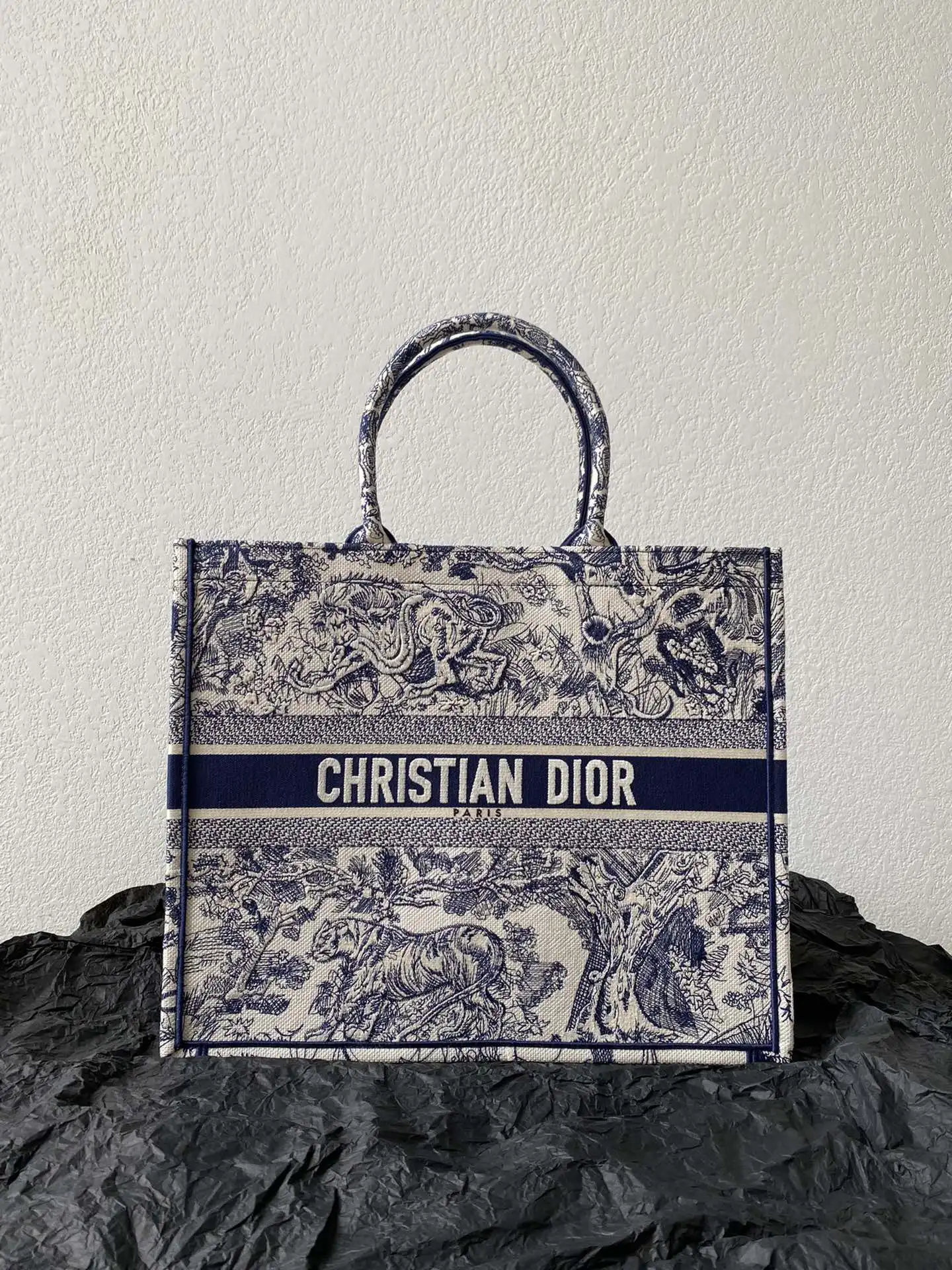 Dior Blue Tiger Shopping Bag Women s Tote Bag Dior Blue Tiger Shopping Bag Women s Tote Bag