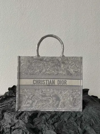 8001 Silver Gray Tiger Shopping Bag Women s Tote Bag Replica Dior womens bags