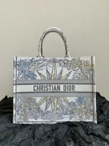8001 Silver Gray Tiger Shopping Bag Women s Tote Bag Replica Dior womens bags