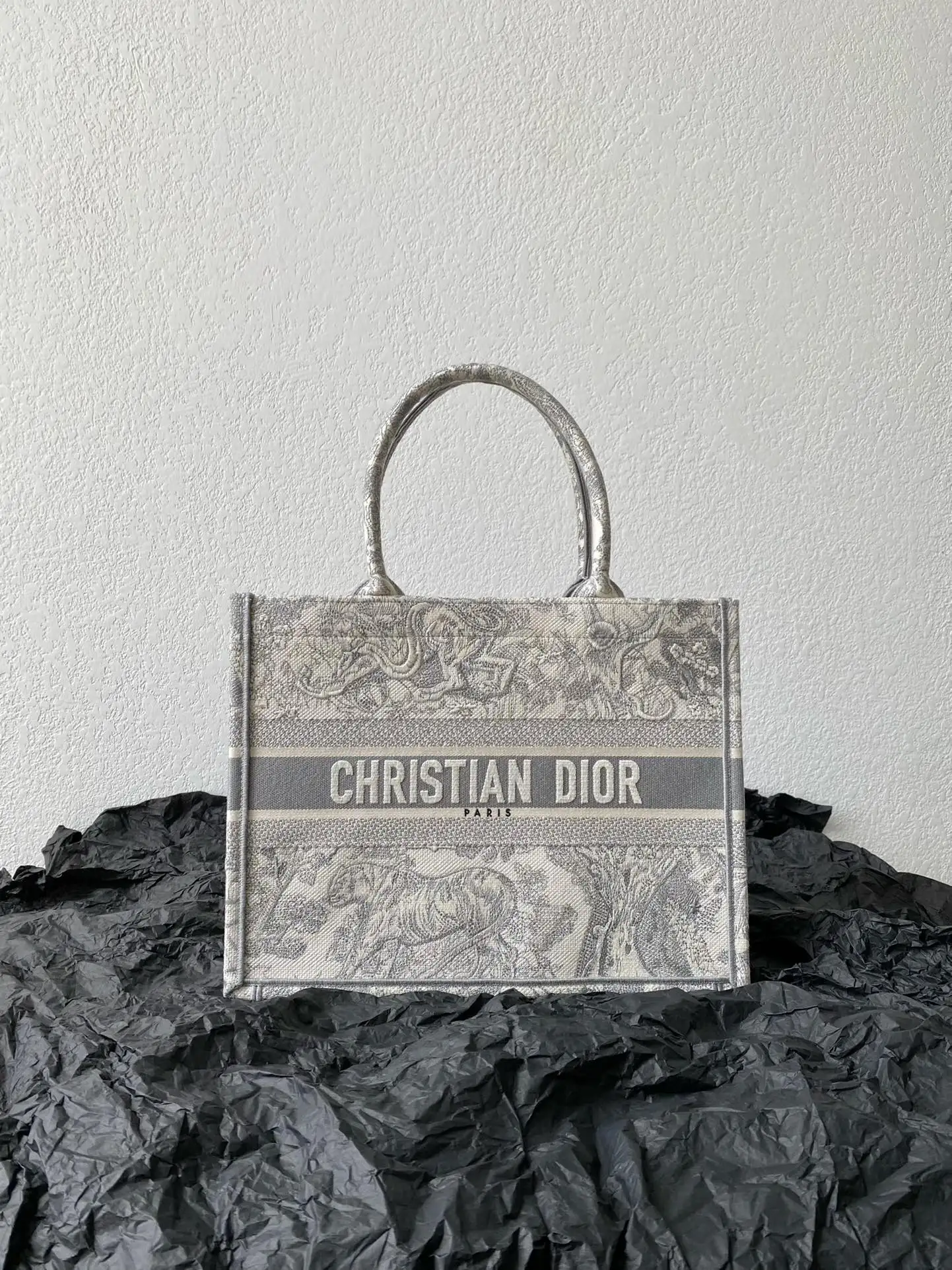 Dior Old Flower Gray Shopping Bag Women s Tote Bag Dior Old Flower Gray Shopping Bag Women s Tote Bag