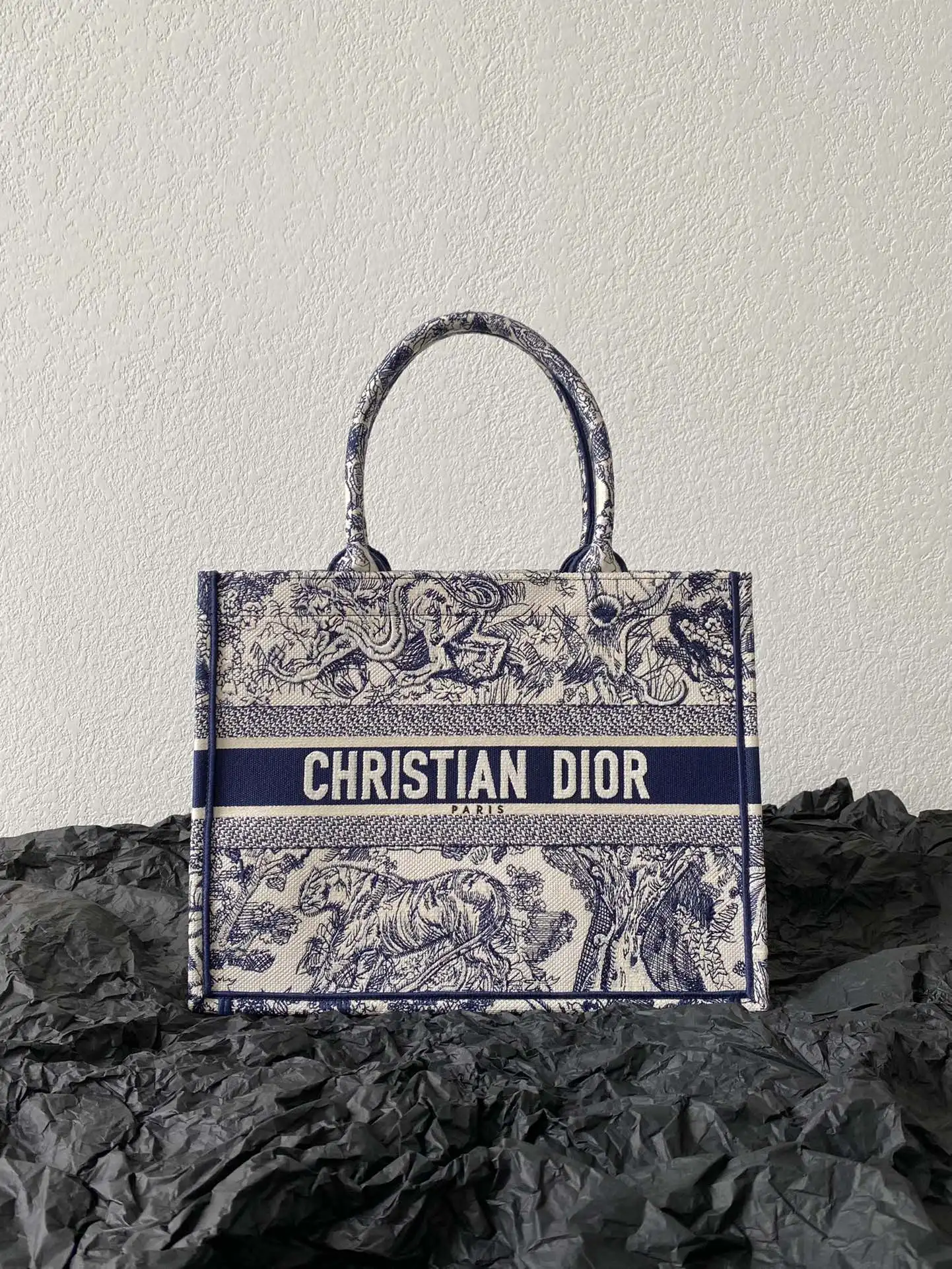 Dior Blue Tiger Shopping Bag Women s Tote Bag Dior Blue Tiger Shopping Bag Women s Tote Bag