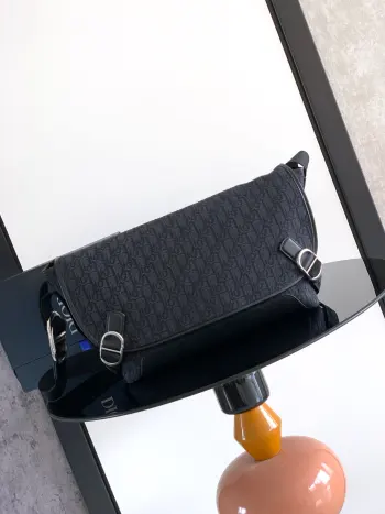 1DBME210YUS Printed Flap Messenger Bag Men s Crossbody Bag Replica Dior mens bags