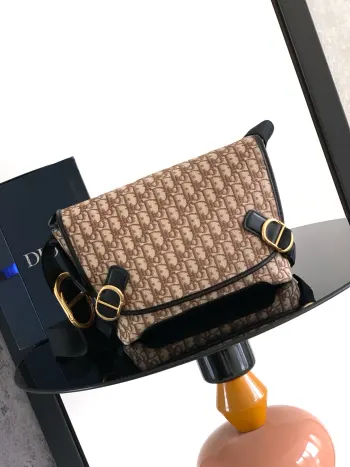 1DBPO458YUS Printed Flap Messenger Bag Men s Crossbody Bag Replica Dior mens bags