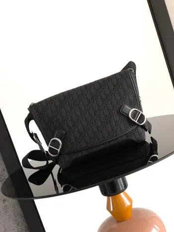 1DBPO458YUS Printed Flap Messenger Bag Men s Crossbody Bag Replica Dior mens bags
