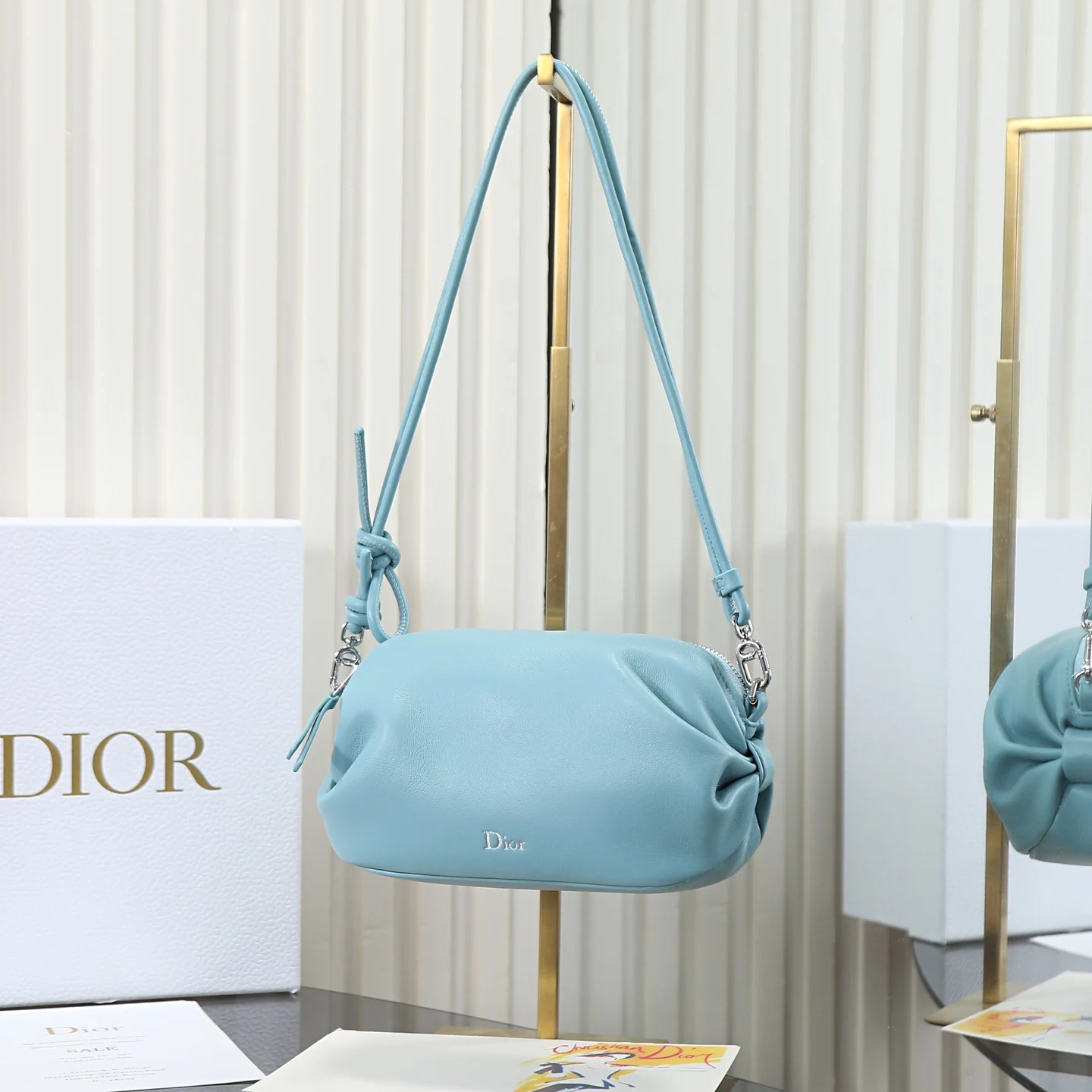 Dior 3900 Printed Fabric Dumpling Bag Women s Crossbody Bag