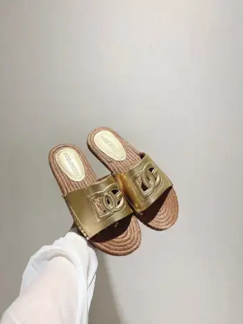 Hemp Rope Sole Slippers Women s Sandals Replica Dolce Gabbana Womens Sandals and Slides